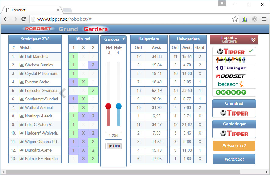 Spelförslag RoboBet
