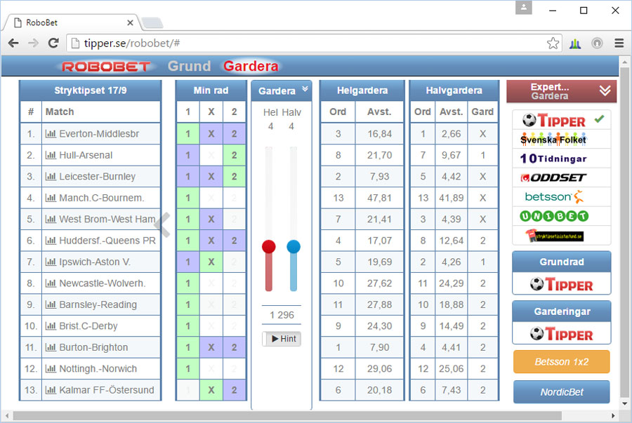 Spelförslag RoboBet